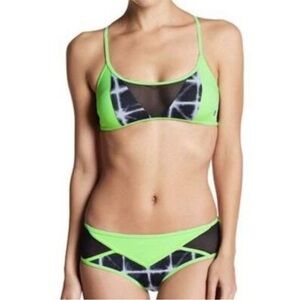 Green and black Solè East bikini set